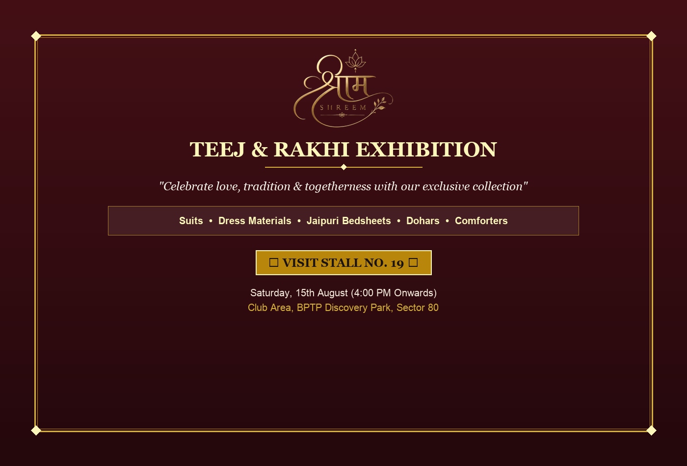 SHREEM Teej & Rakhi Exhibition Graphic Banner